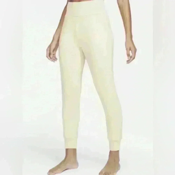 Nike Yoga Flow 7/8 Slim Fit Pants Oatmeal DB4480-141 - Picture 1 of 4
